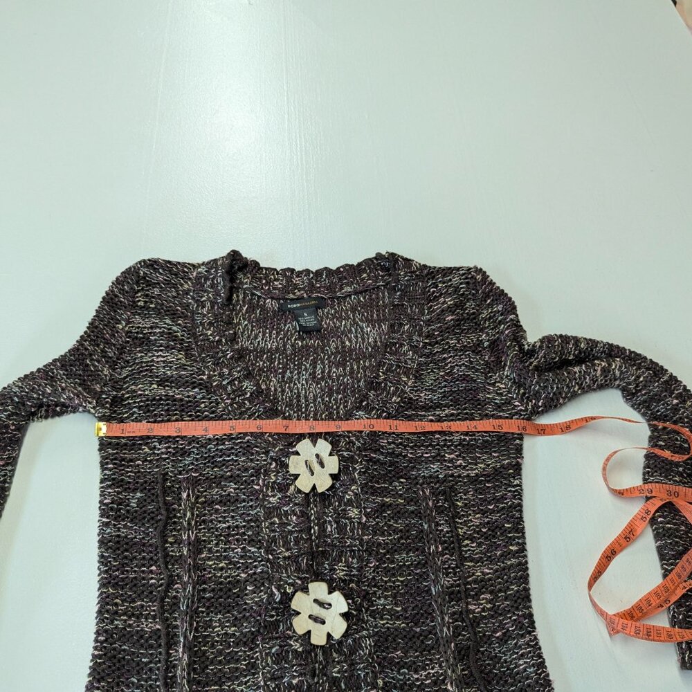 BCBG MAXAZRIA Heathered Brown Cardigan Size Small - Picture 5 of 12